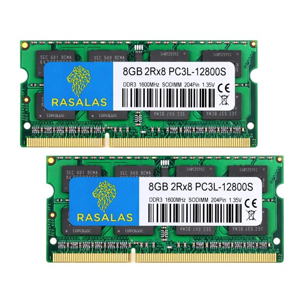 RAM Rasalas DDR3L-1600 16 GB 2x8 GB PC3L-12800S para Mac