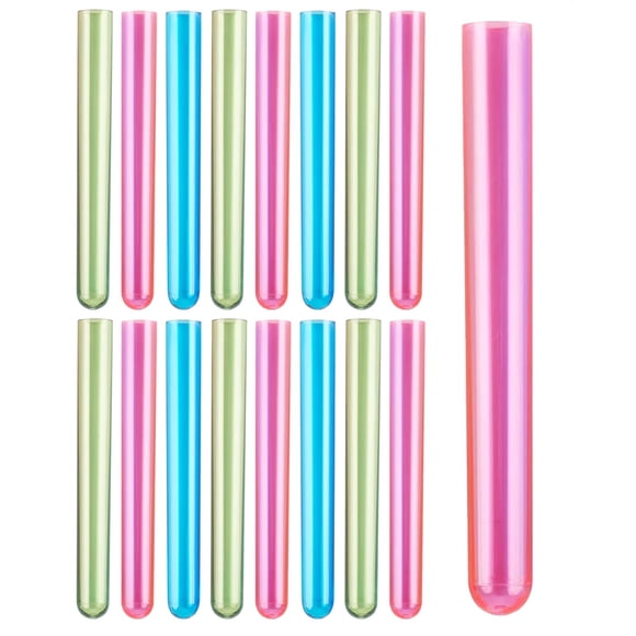 Test Tube Shot Guffman, plástico neón, 22 ml, varios colores, 100 unidades
