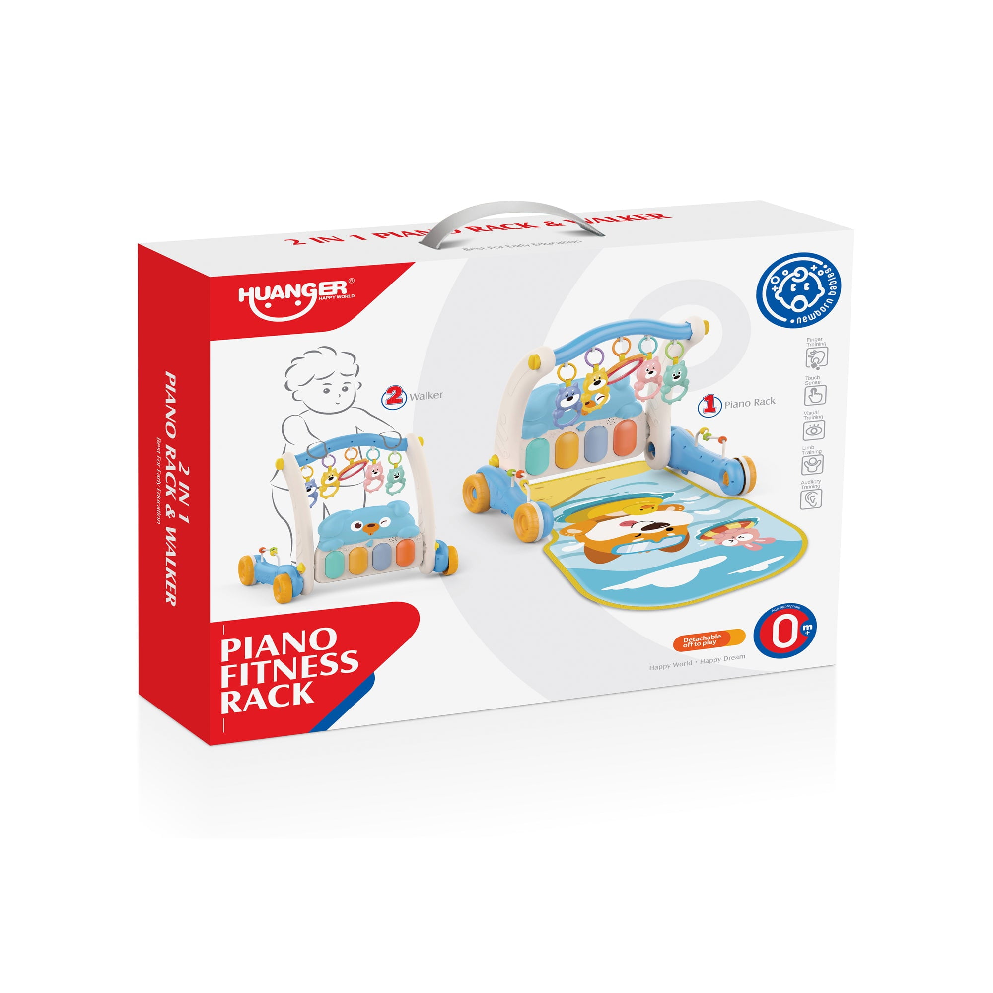 Gimnasio Y Andador Infantil Celeste - Huanger
