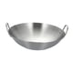 thumbnail image 3 of Sartén Wok De Acero Inoxidable Con Fondo Plano Plateado Para Guisar, Freír Y Cocinar Por Inducción, Diámetro 26 Cm, 3 of 5