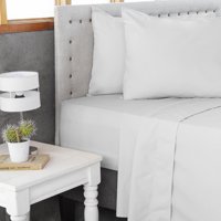Masel - Jgo.Sábanas Polycotton 2 Pl-144 Hilos 4 Piezas - Blanco