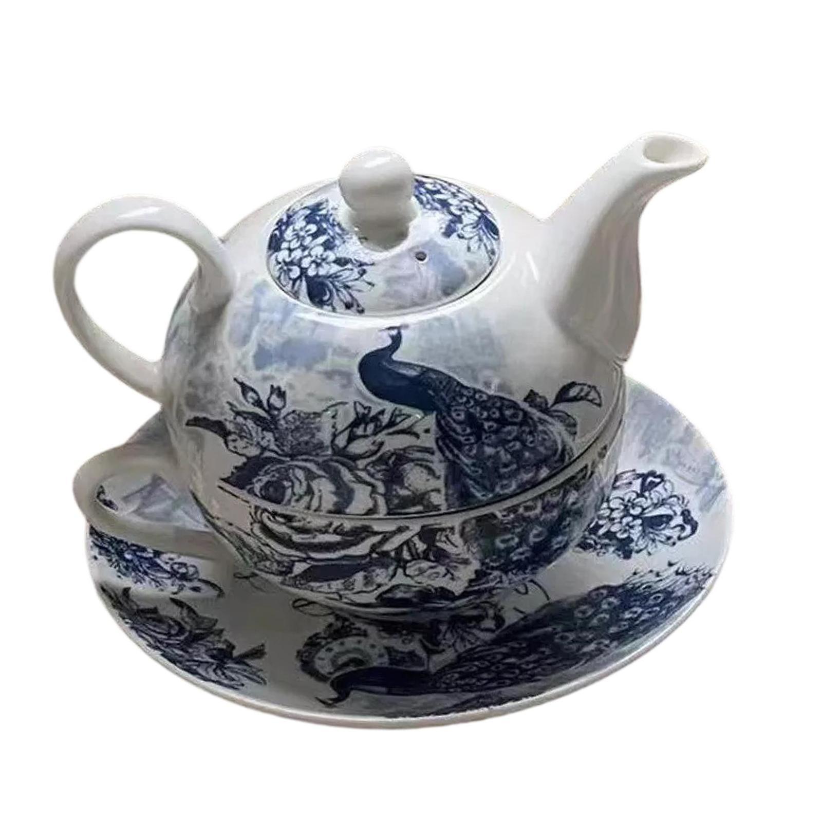 Magideal - Juego De Tetera, Jarra De Café, Pavo Con Platillo, Jarra De Leche Resistente, Jarra De Café De Porcelana Para Suministros De Mesa, Capuchino