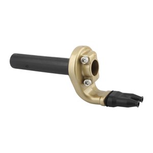 Ioensy - Acelerador De Motocicleta Para Manillar De 22 Mm, Accesorios De Motocross, Color Negro Y Dorado.