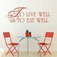 thumbnail image 2 of Decomural To Live Well Is To Eat Well Kitchen WS-16019, 2 of 2