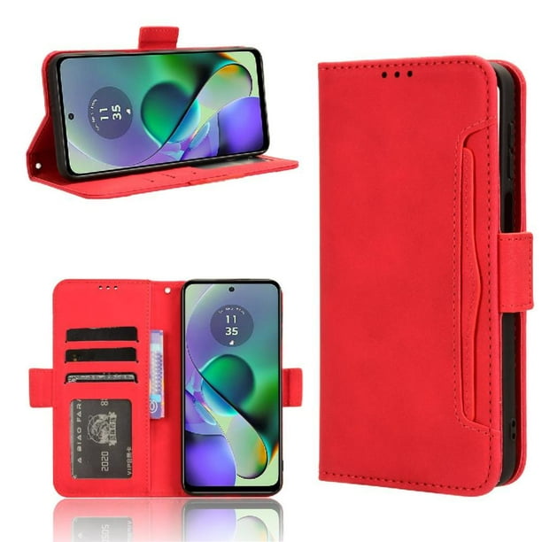 Funda Tipo Billetera FOXDOCK para Motorola MOTO G54 5G – Tapa Flip con Tarjetero