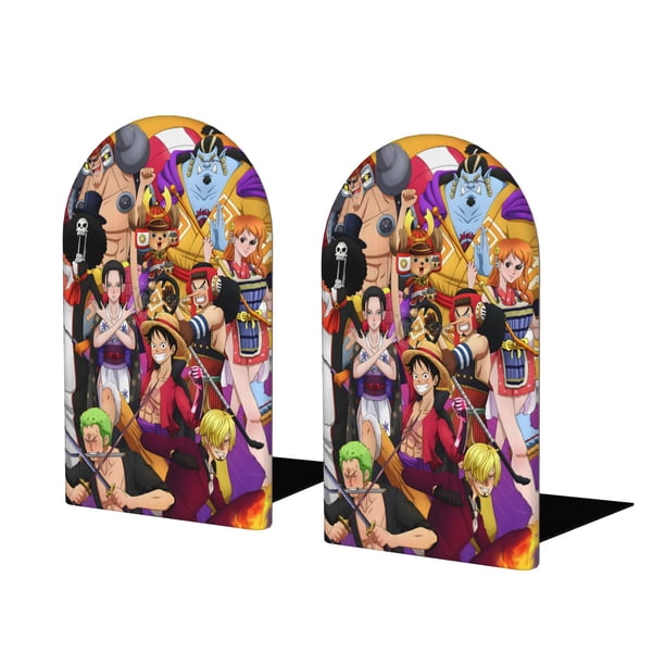 Hombre de Goma Pirata de Paja Sujetalibros decorativos temáticos, tope para estantería con base antideslizante, uso dual para hogar y oficina - 2 piezas