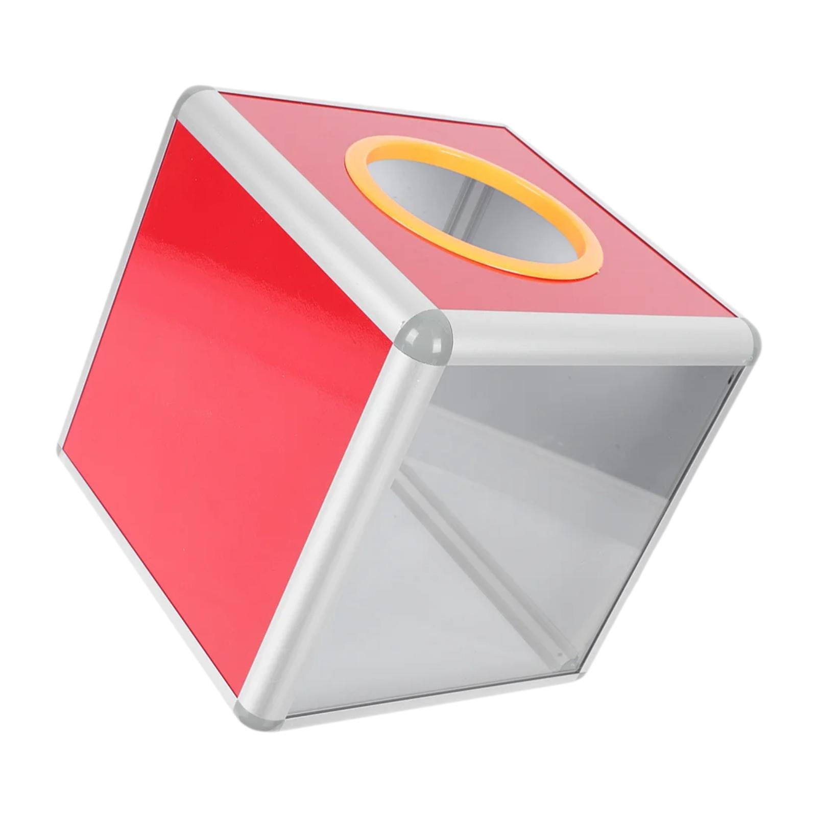 Magideal - Caja De Rifa De La Transparente De Un Solo Lado, Caja De Colección, Caja De Comentarios Versátil, Caja De Donación, Caja De Lotería Para Fiesta 25 Centímetros