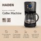 thumbnail image 2 of Cafetera HADEN de 12 Tazas Programable Negra/Peltre, 2 of 9