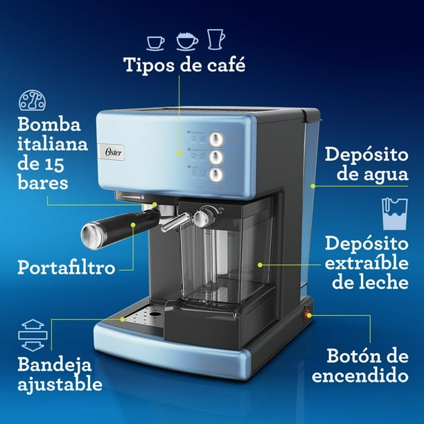 Cafetera Espresso Prima Latte 6603CC Celeste. | Lider