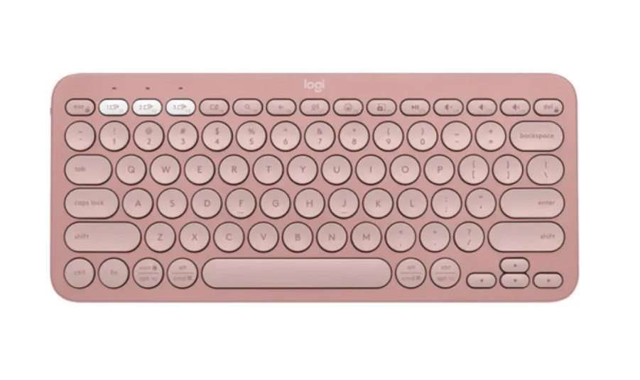 Genérico - Teclado Logitech Pebble Keys 2 K380S Rosado Español