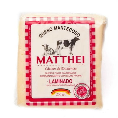 Queso Mantecoso Laminado 250 G Matthei