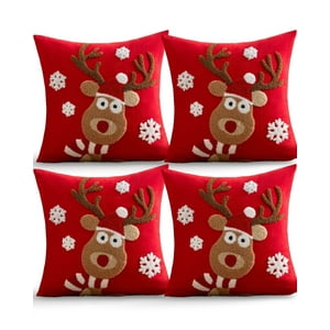 Genérico - Juego De 4 Fundas De Cojin Para Navidad K18