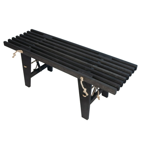 Banca Finlandesa 1.20 m Madera de Aliso Negro Aceitado / Uso interior y exterior
