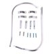 thumbnail image 4 of 2pcs Brush Bar Aluminium Hand Guards Shield para manillar de la motocicleta de plata, 4 of 5