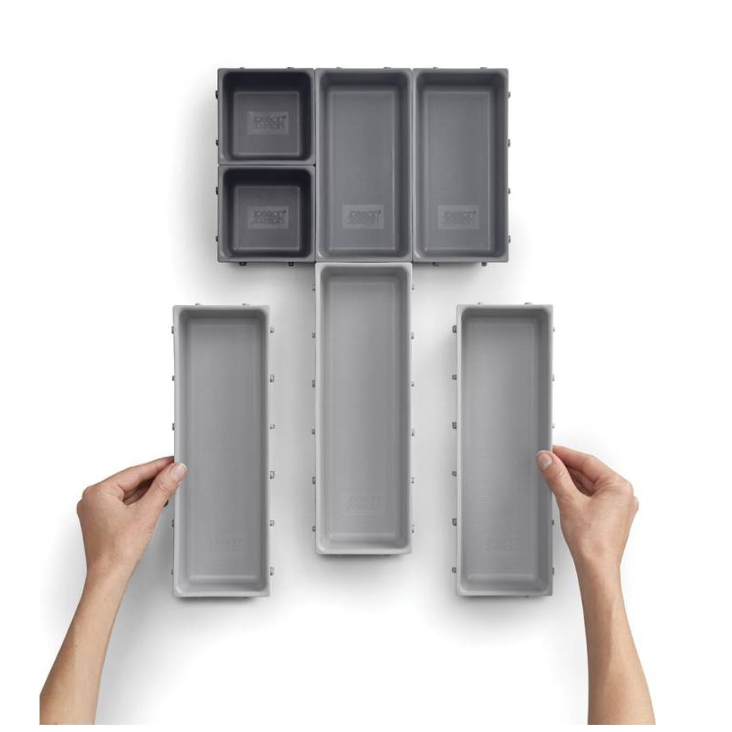 Total E-commerce - Set Organizador Cajones Blox 7 Piezas Gris