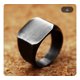 thumbnail image 3 of Anillo de Hombre Cuadrado Plateado Envegecido Moda 2020, 3 of 3