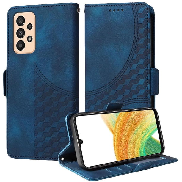 Carcasa FOXDOCK Samsung Galaxy A53 5G de cuero PU, diseño acolchado clásico, protección contra caídas y rayones