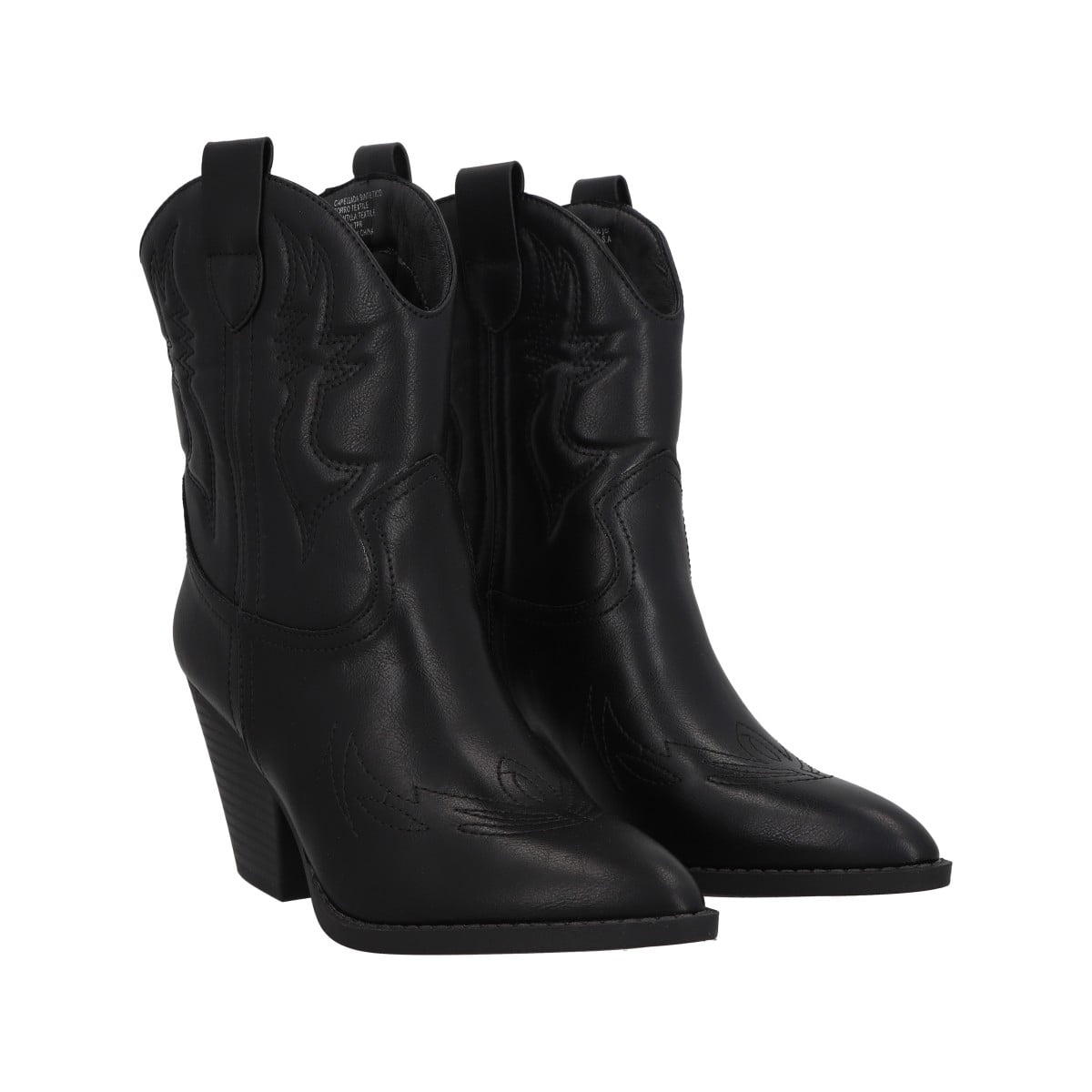 Bota Mujer Negro Texana Luxu Police | Lider