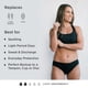 thumbnail image 4 of Tanga Saalt Sin Costuras de Absorción Ligera – Negro Volcánico (talla pequeña), 4 of 8