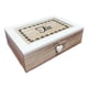 thumbnail image 1 of Caja De Té Mediana De Madera 6 Espacios Con Diseños Heart beige 0, 1 of 3