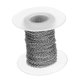 thumbnail image 3 of 1 Rollo Cadenas cruzadas de acero inoxidable Cadena de cables Joyería de plata Makings 1 mm, 3 of 5