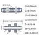 thumbnail image 2 of Conector Bulkhead Flare CNRAQR 6AN Macho a Macho de Aluminio 2 Piezas, 2 of 8