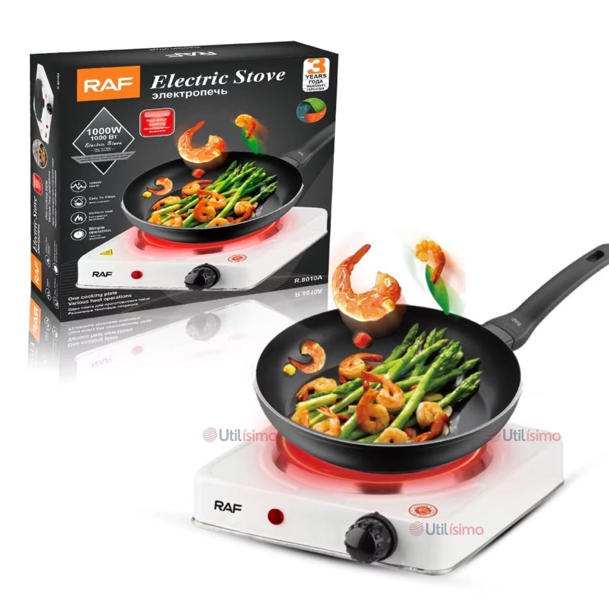 Raf - Cocina Electrica Portatil 1 Plato 1000w De Potencia