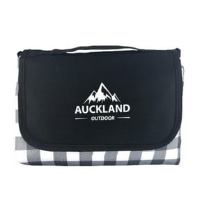 Auckland Outdoor - Manta Picnic Impermeable Cuadro Negros 150X180 Camping Playa