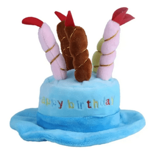 Genérico - Gorro De Cumpleaños Para Gatos Perros Mascotas Azul