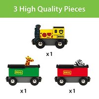 Brio World - 33722 Safari Train | Accesorio De Trenes De Juguete De 3 Piezas Para Niños De 3 Años En Adelante