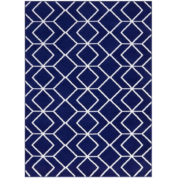 Alfombra Clásica 153 x 213 cm Polipropileno Azul Marino