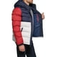 thumbnail image 2 of Chaqueta Tommy Hilfiger para hombre, con capucha, acolchada, azul marino, rojo y hielo, talla XL, 2 of 3