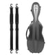 thumbnail image 5 of Estuche rígido para violín, bolsa de transporte portátil para violín, protección con termómetro, caja de violín de tamaño completo para entusiastas, rayas negras, 5 of 5