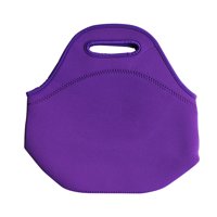 Magideal - Bolsa De Almuerzo Impermeable Contenedor De Comestibles Forro Suave Bolsa De Almuerzo Reutilizable Bolsa Grande Aislada Para Regalos Compras , Púrpura Violeta