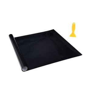 Ioensy - Fondo De Acuario Adhesivo Estático Negro Póster De Acuario Fondo Decorativo Ancho 40 Cm