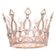 thumbnail image 4 of Diadema Redonda Completa De Coronas De Reina De Cristal Para Fiesta, Traje De Damas De Honor, Oro Rosa, 4 of 5
