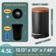 thumbnail image 5 of Bote de basura SunnyPoint Elite con tapa de bambú, 4,5 l/ 1,2 galones (negro), 5 of 5