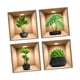 thumbnail image 2 of 4 Pegatinas De Pared Con Plantas Verdes Para Comedor, Oficina, Decoración Del Hogar, Despegar Y Pegar Con Macetas Negras, 2 of 5