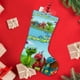 thumbnail image 4 of Lil Stompers Tema: Calcetines de Navidad, fino lino blanco para colgar en escaleras y chimenea, decoración navideña para el hogar, regalo de Navidad. 45cm × 32cm, 4 of 5