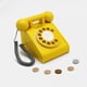 thumbnail image 1 of Telefono De Madera Amarillo, 1 of 3