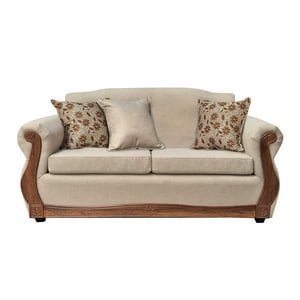América Decora - Sofá Con Resorte Estructural Grand Santi Chenille 3 Personas Beige X