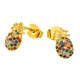 thumbnail image 2 of Pendientes De Pi?a Rellenos De Oro De 18 Quilates Pendientes De Fiesta Regalos De Joyería, 2 of 5