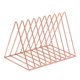 thumbnail image 4 of Metal Desktop Storage Book Rack Magazine Titular de periódico Rose Gold-L, 4 of 5