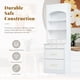 thumbnail image 3 of [Assembly Video Provided] TOPMAX Modern 83.7inch High Kitchen Pantry, Freestanding Tall Kitchen Hutch with Faux Marble Top, Display Cupboard Cabinet with 5 Storage Drawers and Adjustable Shelf, White, 3 of 3