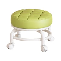 Magideal - Taburete Giratorio De 360 Degree, Asiento De Trabajo Portátil, Silla Baja Con Ruedas Silenciosas Para Cocina Casera , Verde