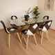 thumbnail image 1 of Comedor Mesa Xinia 140x90 + 6 Silla Patchwork Da Vinci Ecocuero Café, 1 of 3
