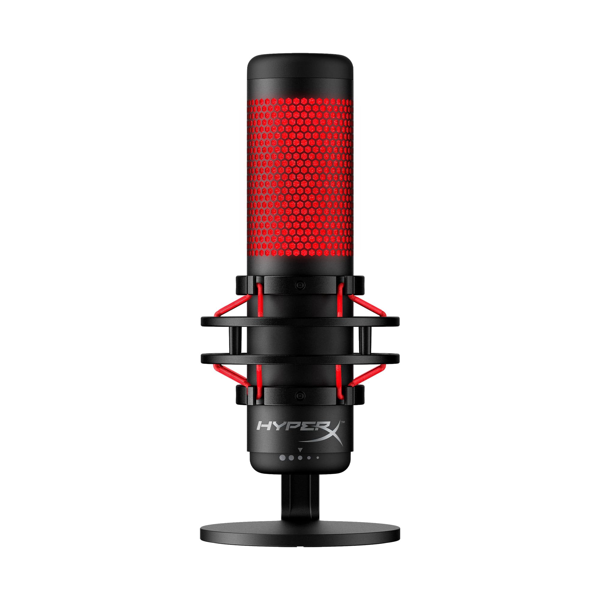 Micrófono Usb De Condensador Para Juegos Hyperx Quadcast Red