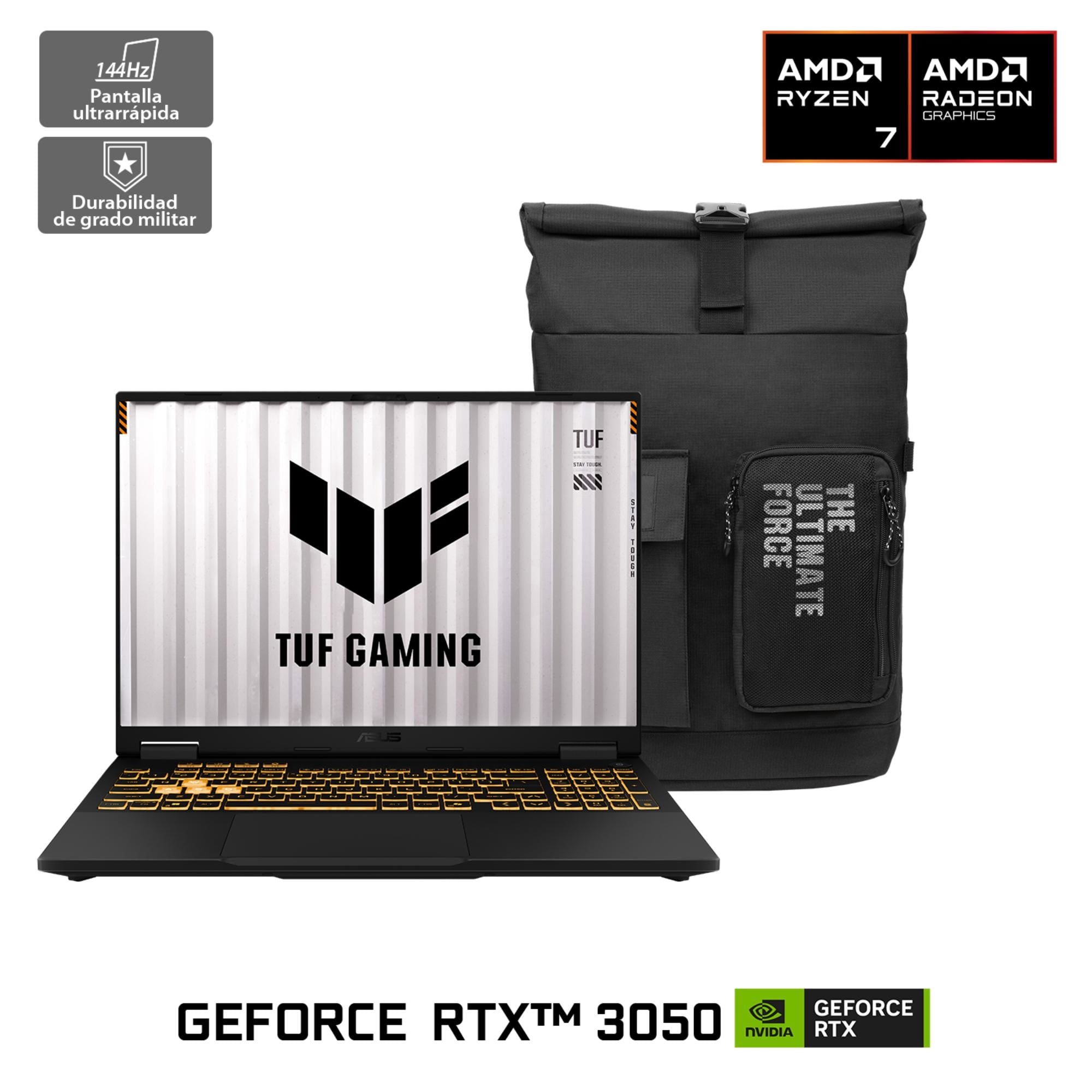 Notebook Asus TUF Gaming A15 FA506 AMD Ryzen 7 GeForce RTX 3050 8GB RAM 512GB SSD 15.6" FHD 144Hz
