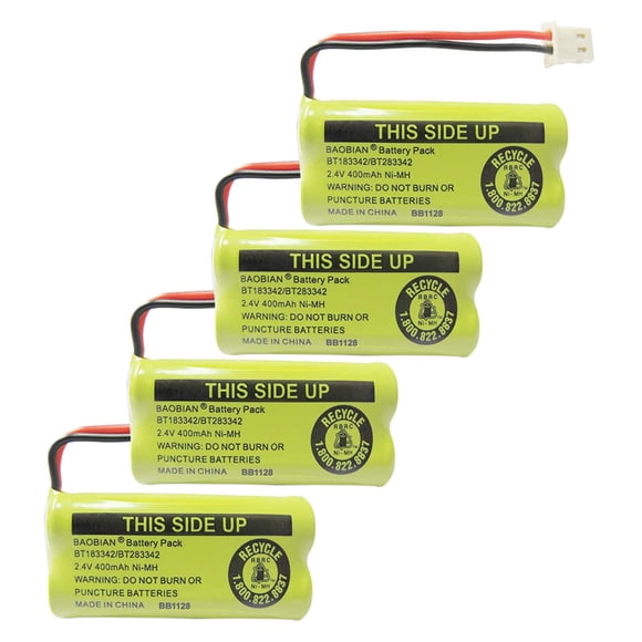 Batería inalámbrica para teléfono residencial BAOBIAN 2,4 V 400 mAh para AT&T