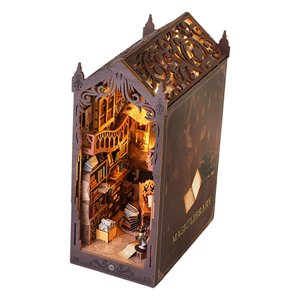 Magideal - Kit De Rincón De Libros Para Armar, Kit De Casa En Miniatura Para Armar Para Adultos Y Niños, Decoración Única Para Insertar, Librería, Rompecabezas,